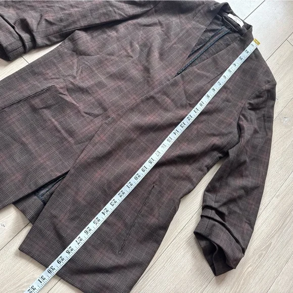 Aritzia Babaton Power Blazer in Brown Plaid Women’s Size 10 - Picture 11 of 13